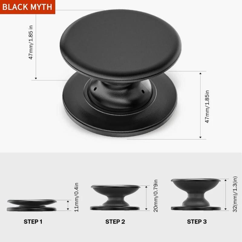 2Pcs Solid Color Design Soft Silicone Mobile Phone Grip Holder, Collapsible & Expandable Phone Grip Stand, Phone Accessories for Smartphones