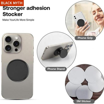 2Pcs Solid Color Design Soft Silicone Mobile Phone Grip Holder, Collapsible & Expandable Phone Grip Stand, Phone Accessories for Smartphones