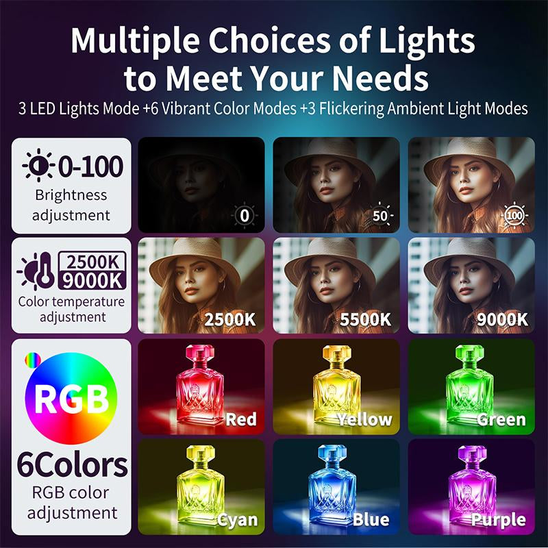 Magnetic Power Bank , Wireless Portable Charger, LED Fill Light, Selfie Light ,Compatible with Iphone 15/15 Plus/15 Pro/15 Pro Max, Iphone 14/13/12 Series and More. Luz Para Usb Charging Portable Charger Iphone Compact Adjustable