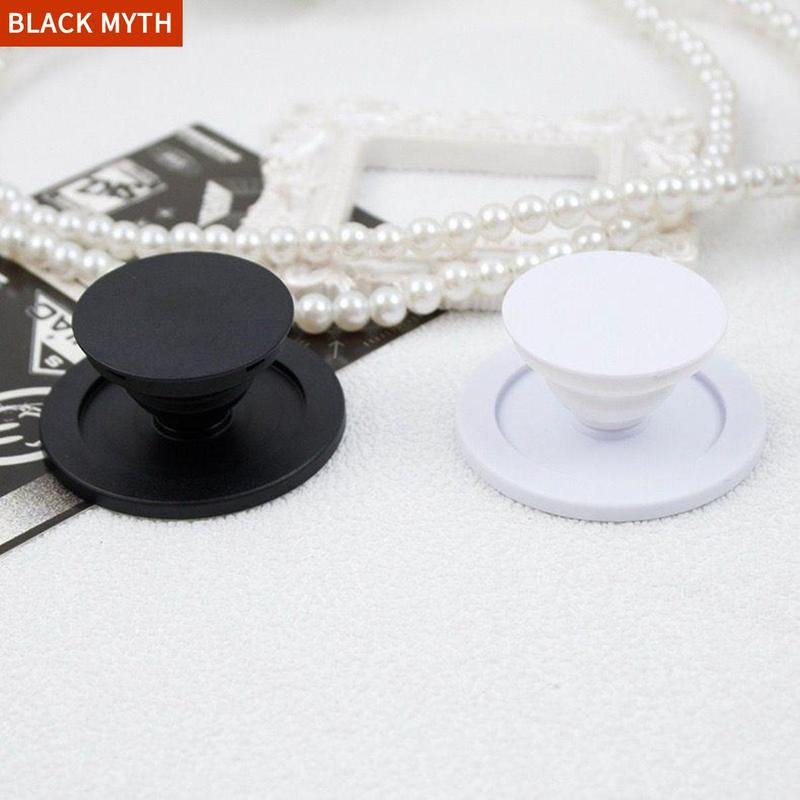 2Pcs Solid Color Design Soft Silicone Mobile Phone Grip Holder, Collapsible & Expandable Phone Grip Stand, Phone Accessories for Smartphones