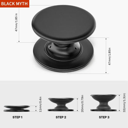 2Pcs Solid Color Design Soft Silicone Mobile Phone Grip Holder, Collapsible & Expandable Phone Grip Stand, Phone Accessories for Smartphones