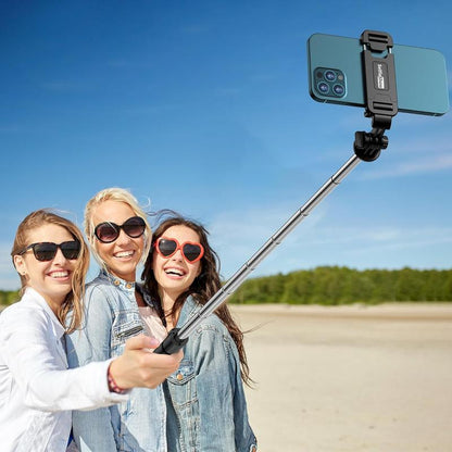 Extendable Selfie Stick Tripod with Wireless Remote – Lightweight, Portable, Compatible with Iphone 15/14/13/12, Samsung, Mount Smartphone Cellphone